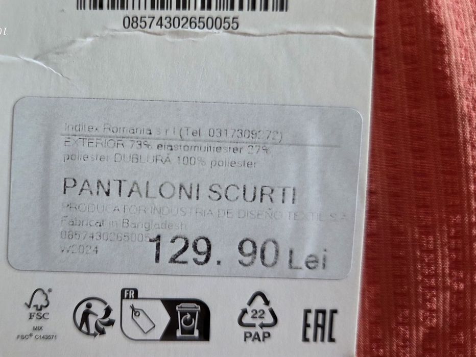 Pantaloni scurți Zara noi