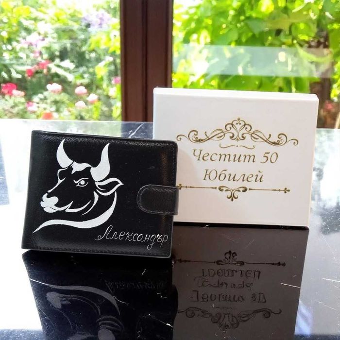 Ръчно рисуване по ваш избор на дамско и мъжко портмоне от ест. кожа