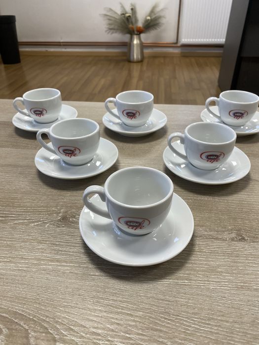 Set 6 cesti si farfurii espresso Elite