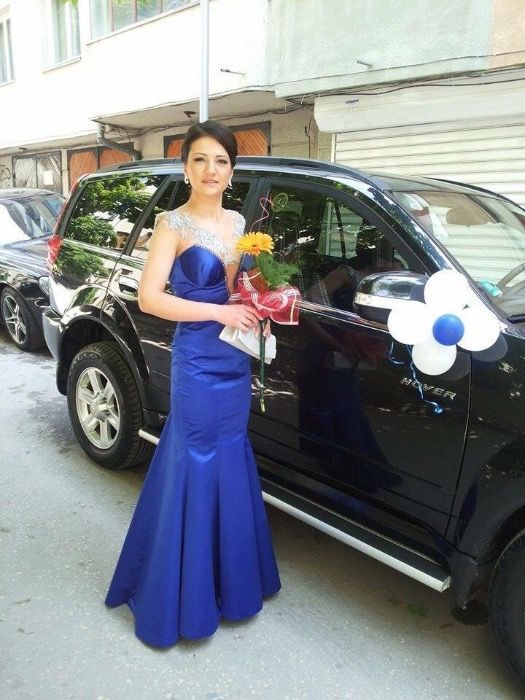 Официална синя рокля Julia Kontogruni