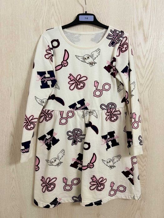 Rochita fetite, din bumbac, cu imprimeu