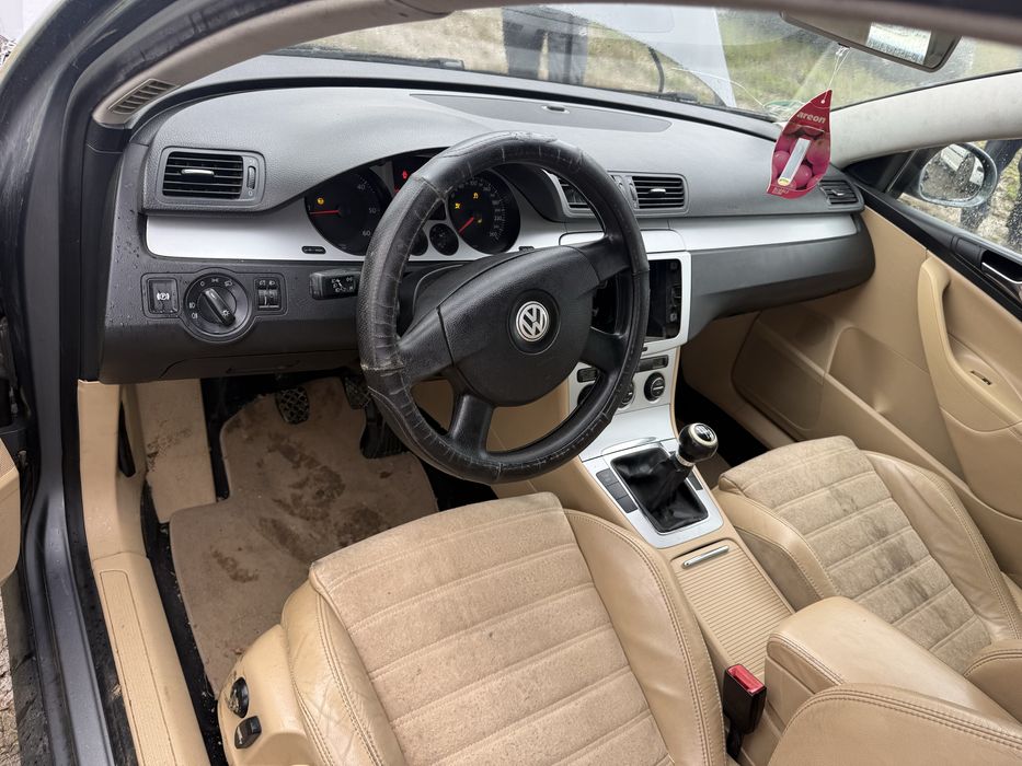 Interior piele crem passat b6 breack