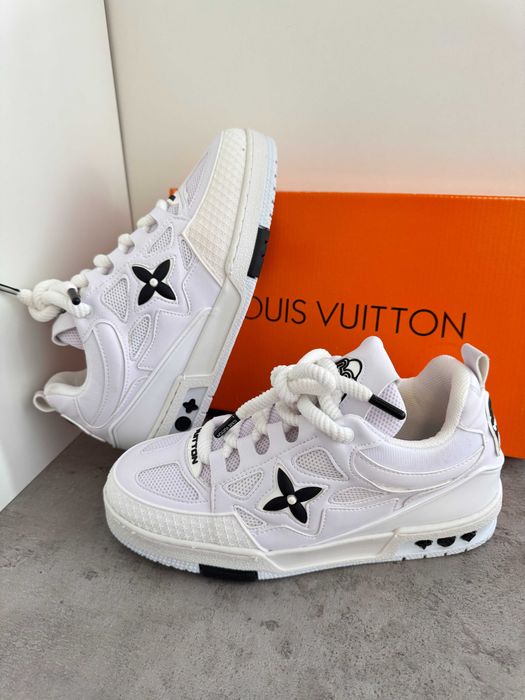 スーパーホワイトLV 【中古】 Adidasi Louis Vuitton Skate LV Full White Nou - Full Box Bucuresti