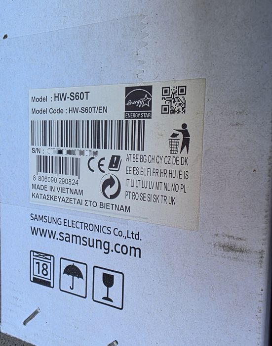 Vand Soundbar Samsung HW-S60T, 4 Canale, 180W, Bluetooth, Negru, nou