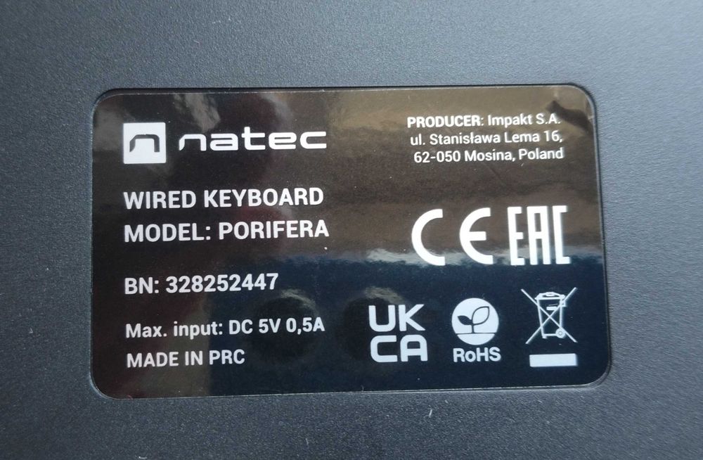 Безжична клавиатура Natec PORIFERA x-scissors