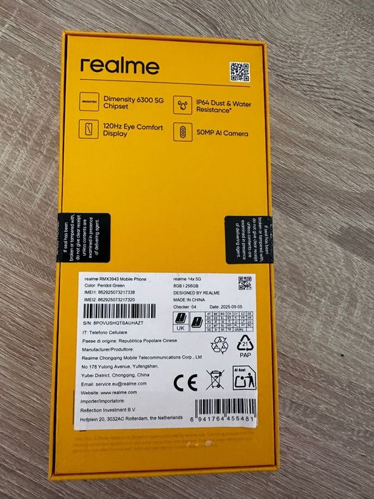 Vand xiaomi Realme 14x 8Rcu 256 gb