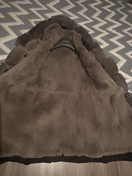 Парка -плащ (2 в 1) - серая и черная