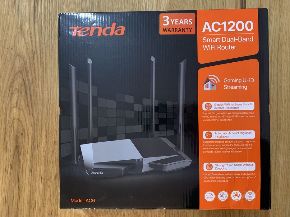 Router wireless Tenda AC6, AC1200, dual-band