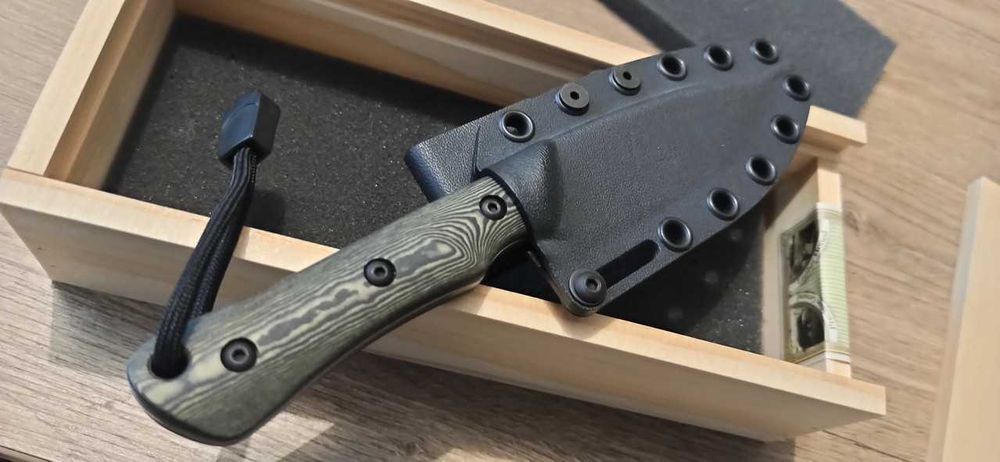 White River Brave CPM-MagnaCut Stonewashed Drop Point Maple Brown & Black Richli