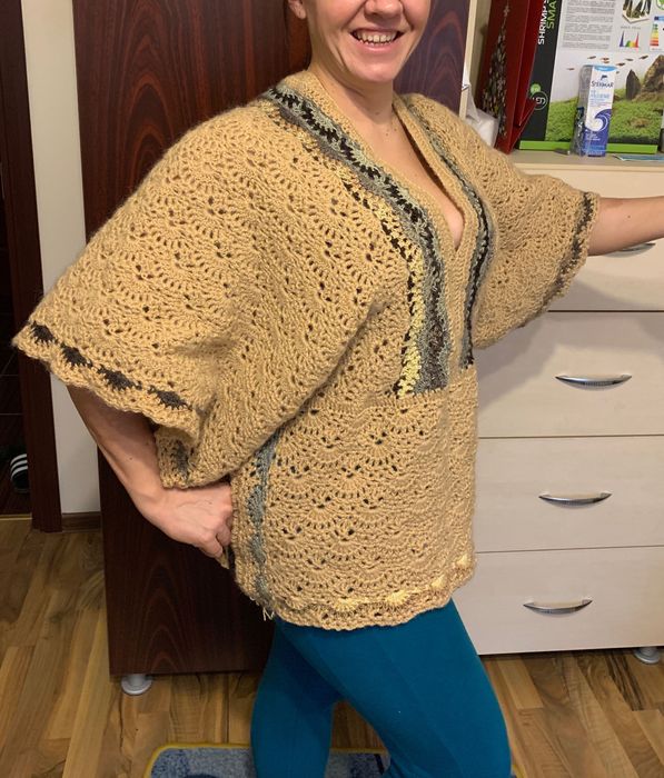 Bluza crosetata tip rustic maramuresan