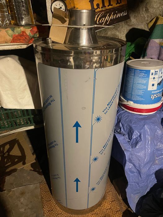 Soba teracotă , boiler inox + focar