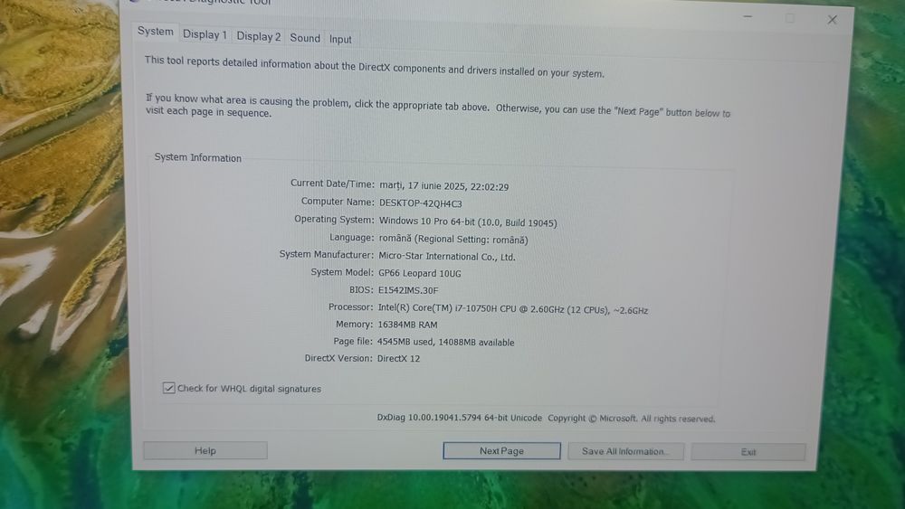 Laptop Gaming MSI GP66  Intel® Core™ i7 -10750h RTX 3070 130w