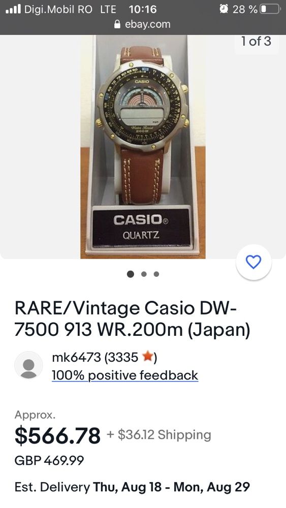 Casio hot sale dw 7500