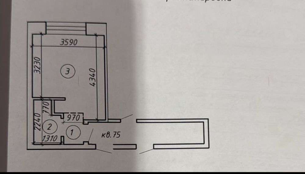 1 комнатную малосемейку.
