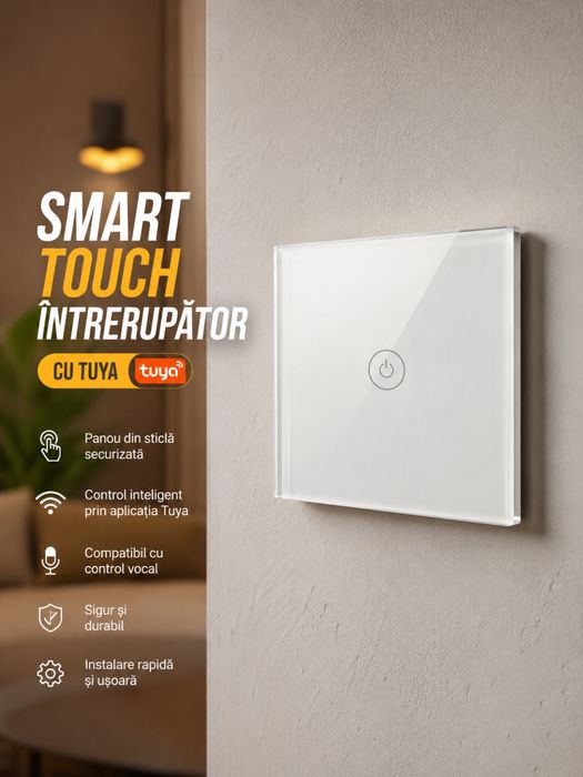 Intrerupator smart  touch cu wifi si Tuya