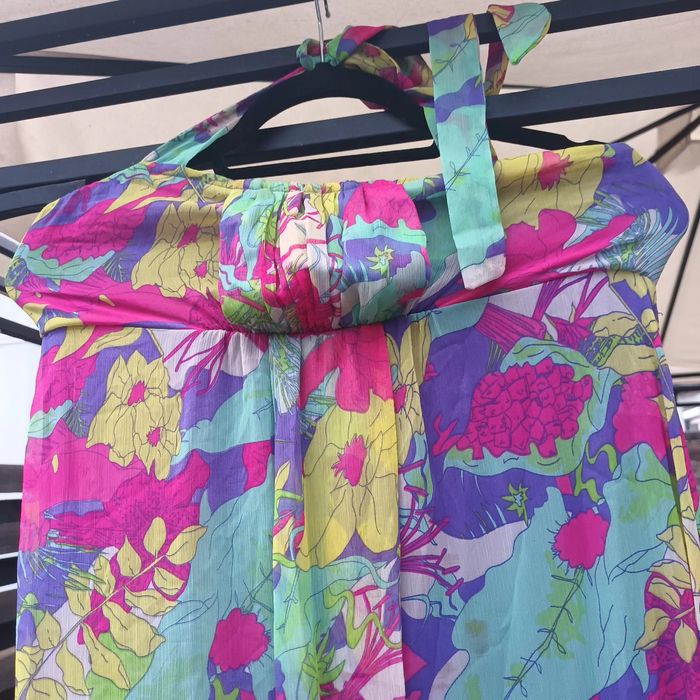 Rochii de vara din voal,lunga;viu colorata