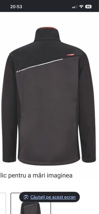 Jachetă Softshell gri inchis/negru/roșu , mărimea L
