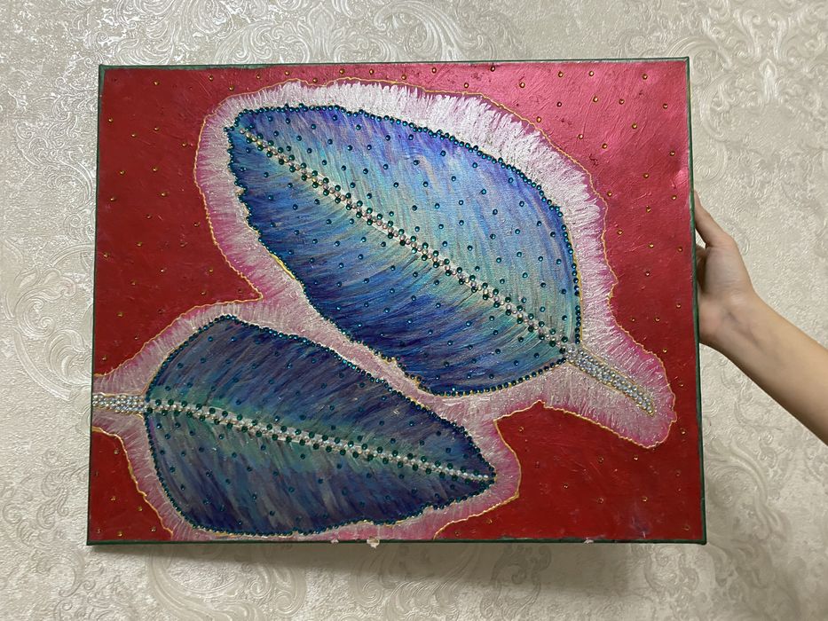 Жапырақ бейнеленген картинка