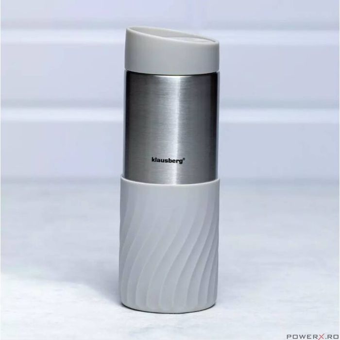 Termos, cana termica, bej, 420 ml, inox, Klausberg