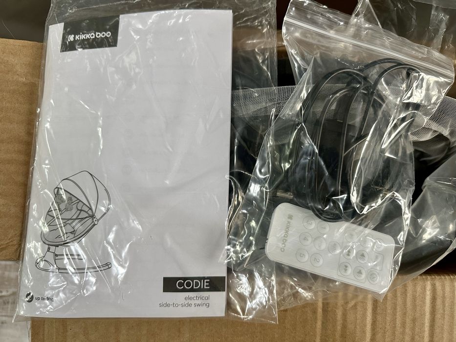 Електрическа люлка KikkaBoo - Codie, Dark Grey