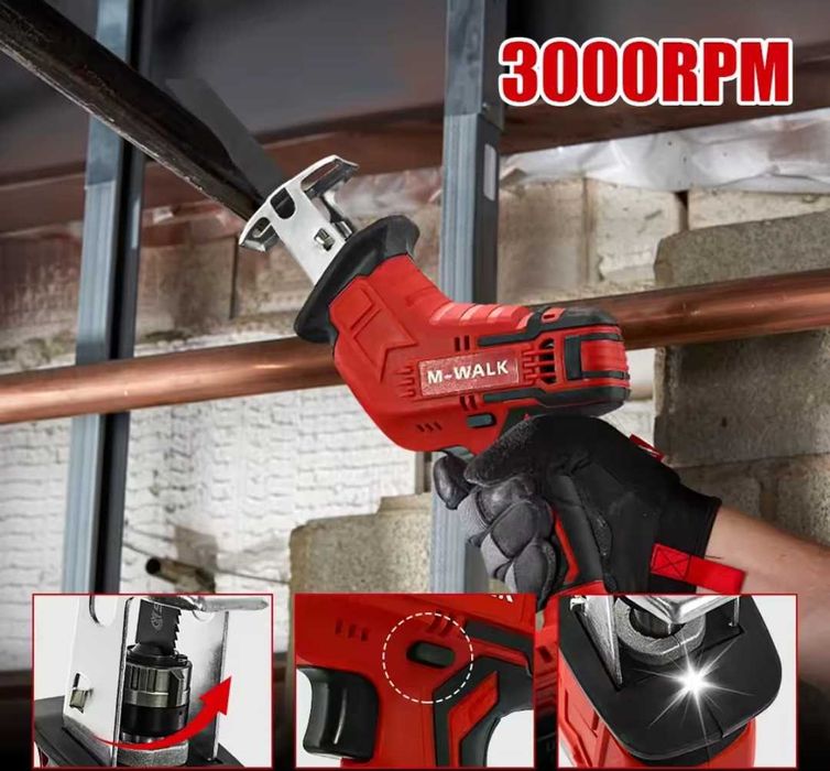 Fierăstrău electric metal, plastic, lemn pentru baterii Milwaukee