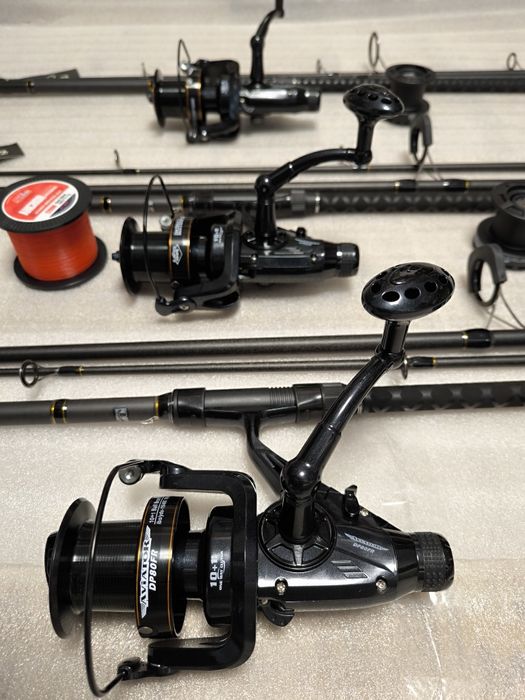 SET 3 Lansete FL VIPER 3.90m 3.5 LBS 3 tronsoane + 3 Mulinete AVIATOR