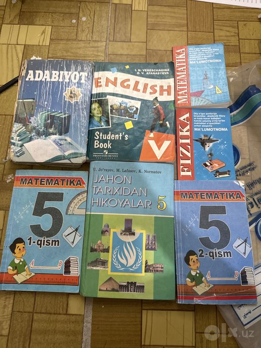 5 sinf adabiyot,matematika,English book
