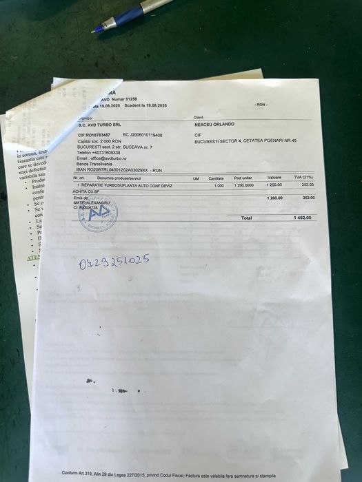 Turbo / Turbina / Turbosuflanta Mercedes Sprinter 311 / 313 Euro 3 Garret 709836