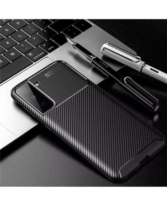 Husa Carbon Case Samsung S22/S23/S24/S25 PLUS ULTRA Slim / Hard Neagra
