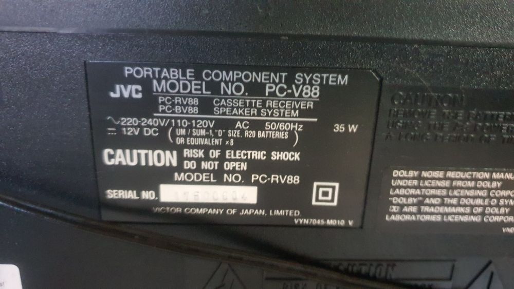 Jvc pc v 88 магнитола