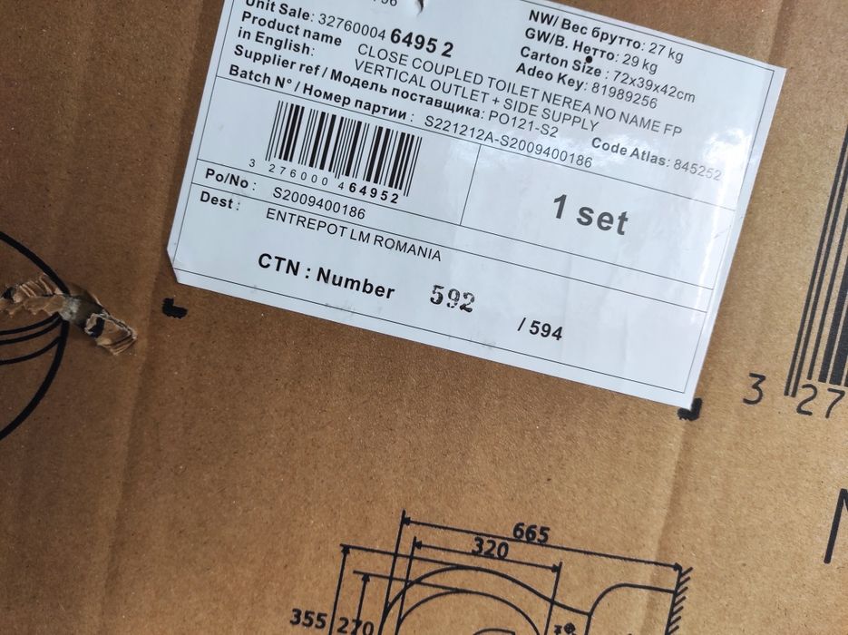 Wc cu bideu  incorporat