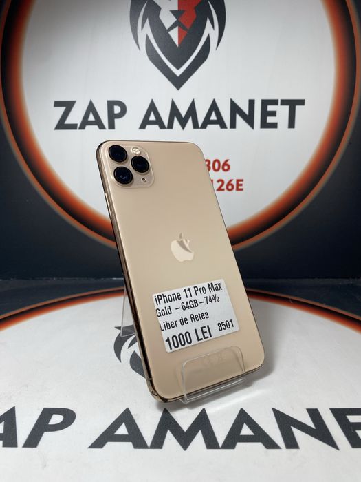 ZAP AMANET Vitan - iPhone 11 Pro Max - 64GB - Gold - 74% baterie