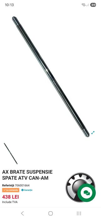 Ax brațe suspensie spate atv can am