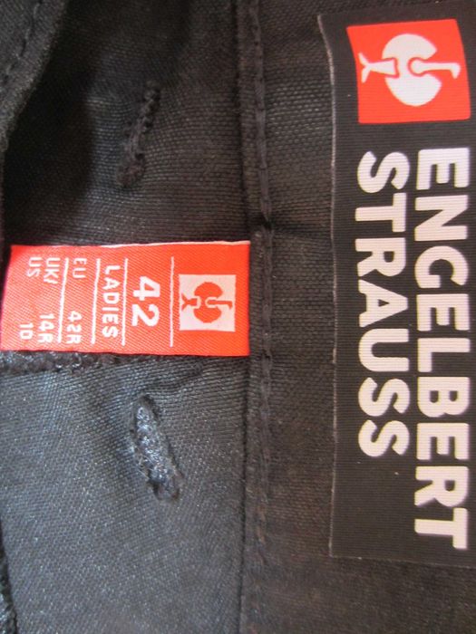 Pantaloni lucru DAMA Engelbert Strauss, masura 42, material (46%bumbac+38%Elasthan+16%poliamida), fermoar, noi cu eticheta de carton