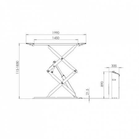 Elevator foarfeca electro-hidraulic 3T 380V, cod-ST8132-380V