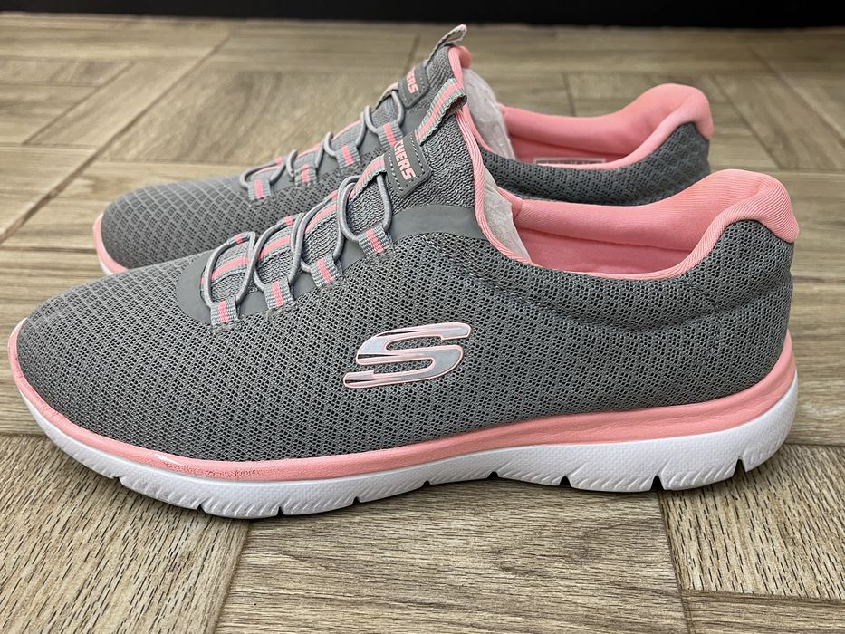 Кроссовки Skechers, серо-розовые