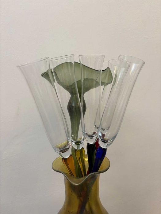 Superb set sase piese cristal de MURANO Italia bibelouri bibelou statueta ieftin