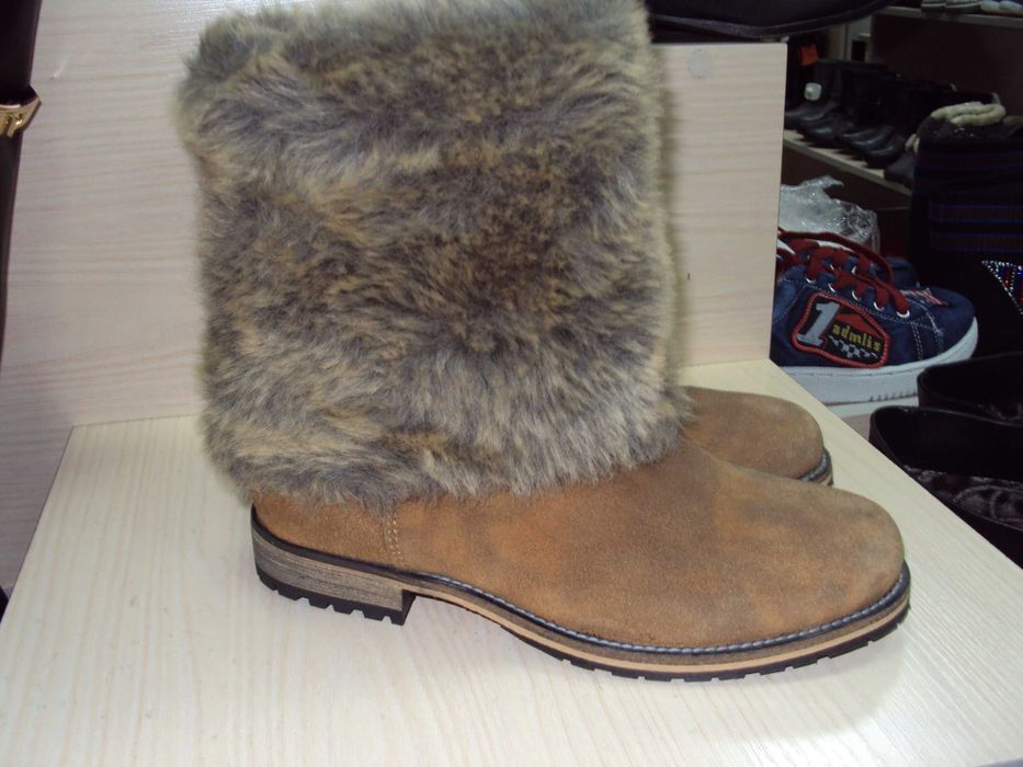 Сапоги замшевые Zara