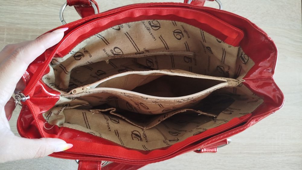 Liu Jo дамска чанта, червена лачена