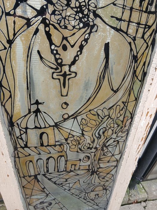 Pictură religioasă pe sticlă