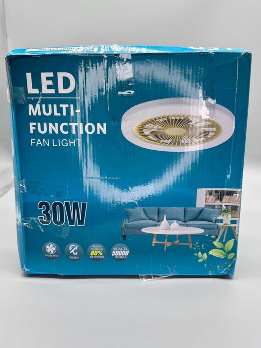 LED вентилаторна лампа 30W с дистанционно, E27 цокъл и функция ароматерапия, два вида