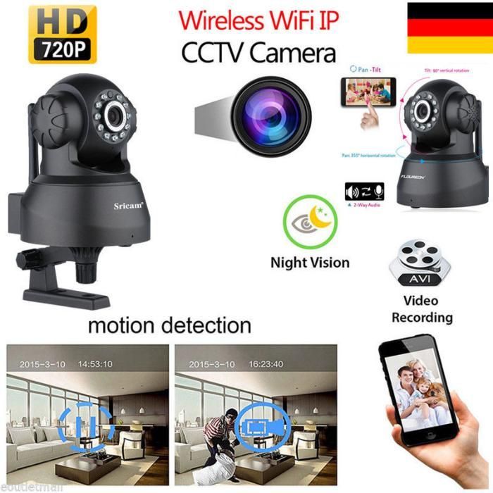 Camera video supraveghere IP WiFi Megapixel motor+sunet+card