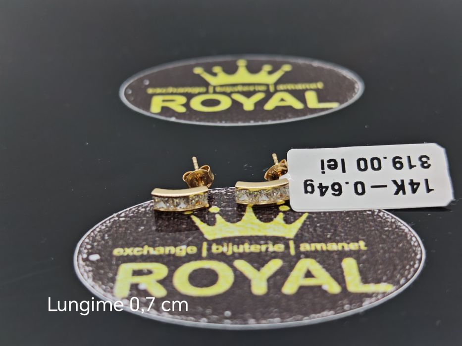 Bijuteria Royal: Cercei aur 14k/0.64 gr