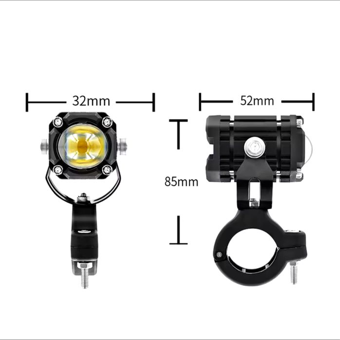 Proiectoare moto LED Devil Eyes stroboscop metal scuter ATV auto etc