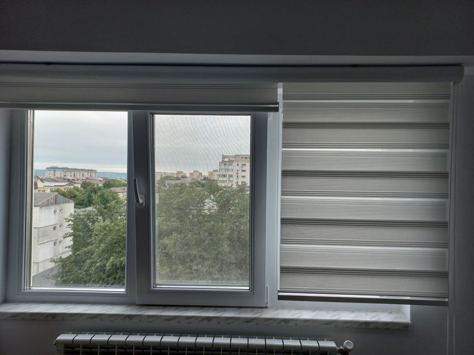 Rolete/Jaluzele 215cm lățime alb argintiu