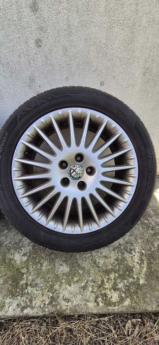 Roti/Jante aliaj 5x110 R17 Alfa Romeo cu anvelope de iarna Hankook