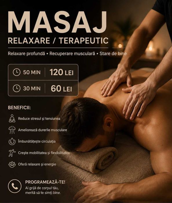 Masaj de relaxare/terapeutic
