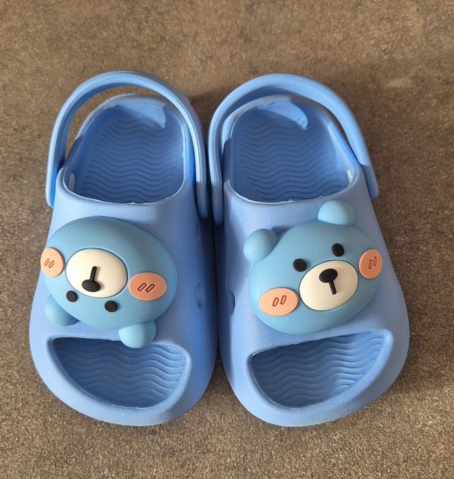 Papuci sanda slap ursulet albastru plaja casa gradina