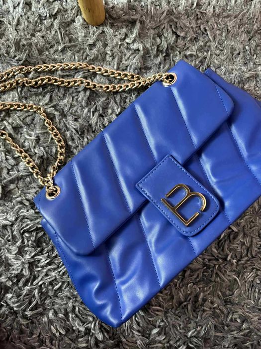 Синя чанта Lucky bees