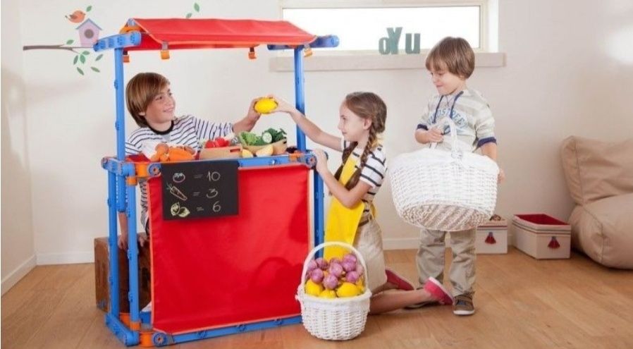 Casuța, cort,   barca ,taraba de jucarie total 8 forme